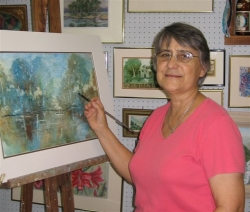 Karen Kelly in her studio